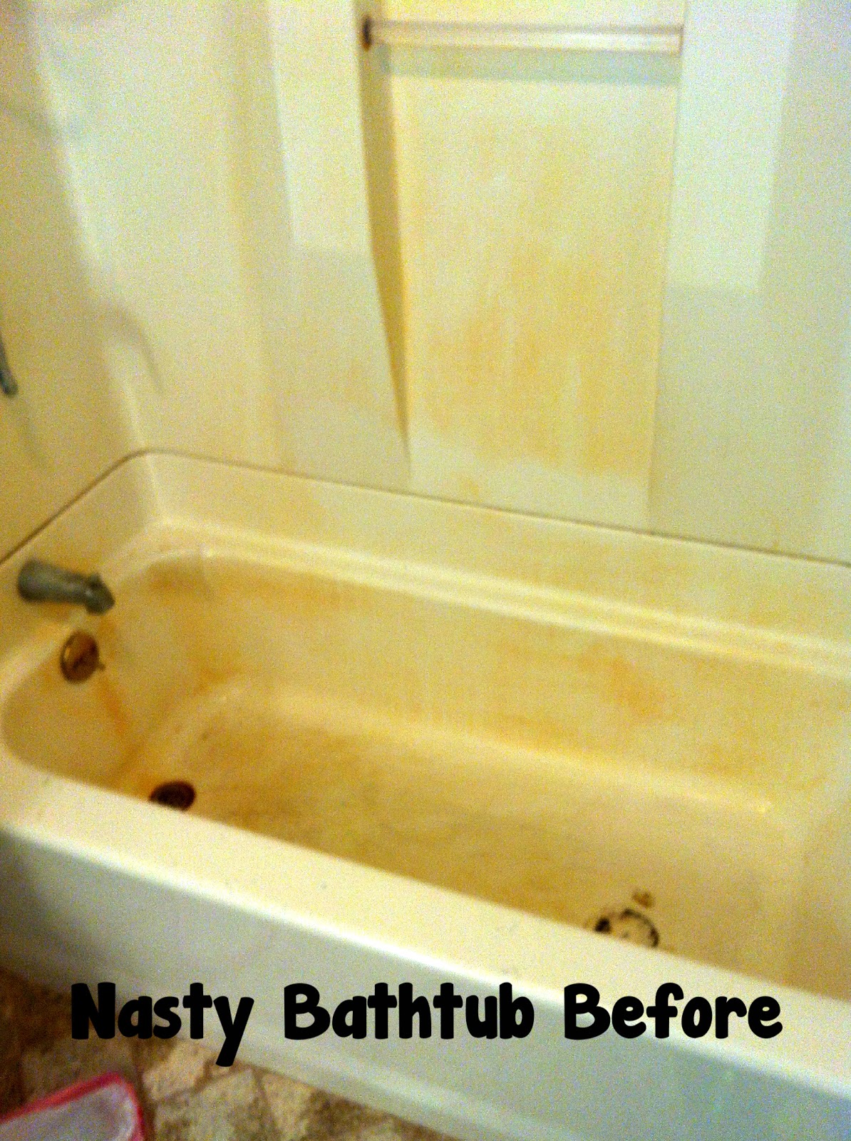 Nasty Rusted Bathtub Before & After